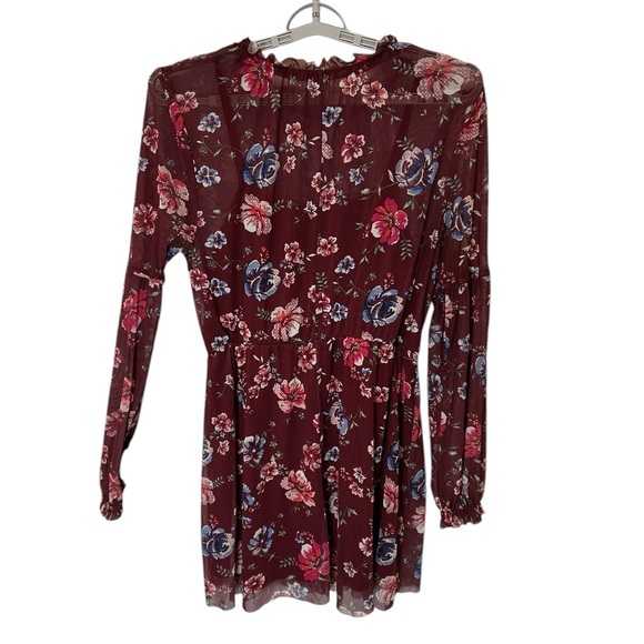 Floral Multi Colored Mini Dress, Sz XL - Picture 3 of 7